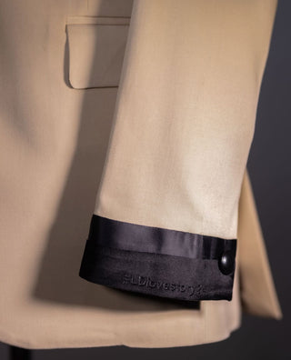 HxKing 2 Piece Beige Tuxedo