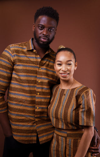 African Wax Print Shirt Men