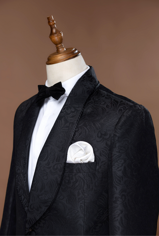 HxKing Shawl Lapel Tuxedo with Belt