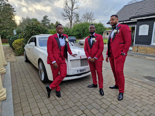 HxKing Groomsmen 3 Piece Tuxedo
