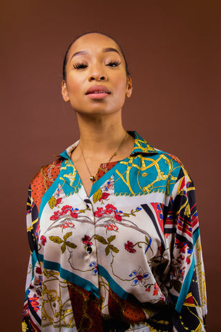 Aiko Silk Shirt & Shorts Co-Ord